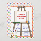 Art Easel Uitnodiging (Voorkant / Achterkant)