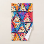 Art éclatant triangle dynamique (Serviette à main)
