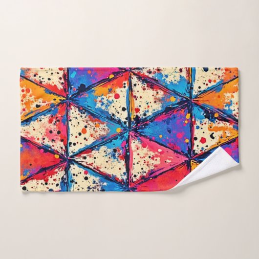 Art éclatant triangle dynamique (Serviette à main)