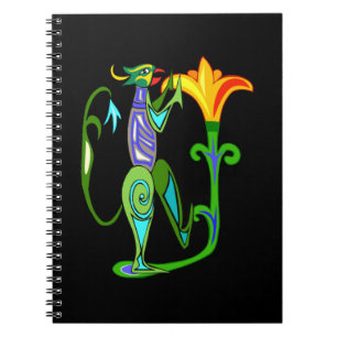 Art Égyptien Avec Carnet Spiral Fleur Lotus