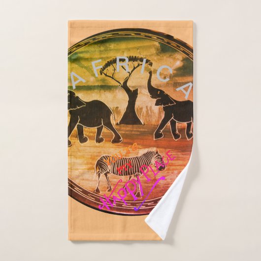 Art Eléphant Africain (Serviette à main)