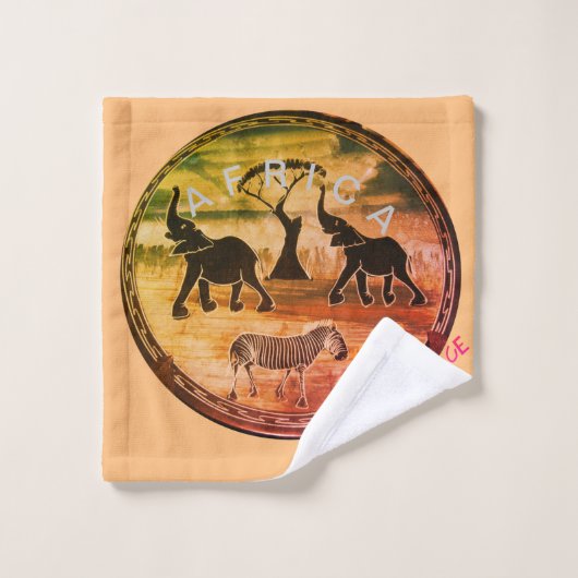 Art Eléphant Africain (Gant de toilette)