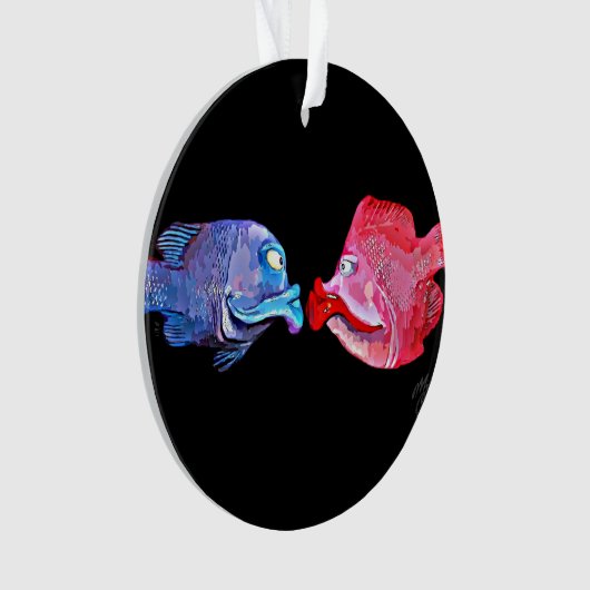 Art "embrassant poissons" par Mike Quinn (devant)