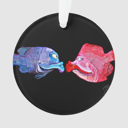 Art "embrassant poissons" par Mike Quinn (devant)