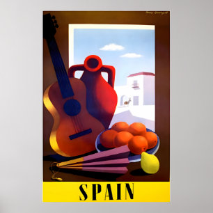 Art Espagnol Affiche de Voyage Espagne Prin