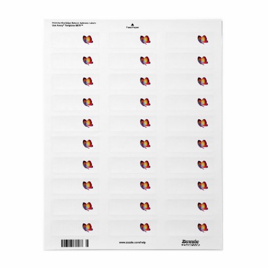 ART ET DESIGN ÉTIQUETTE DE ADRESSE (Feuille entière)