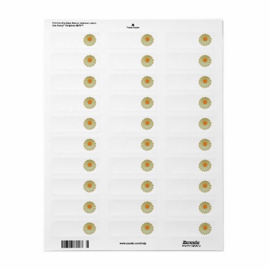 ART ET DESIGN ÉTIQUETTE DE ADRESSE (Feuille entière)