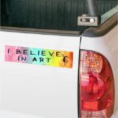 Art Fairy: Ik geloof in kunst Painterly Bumpersticker (Op Truck)