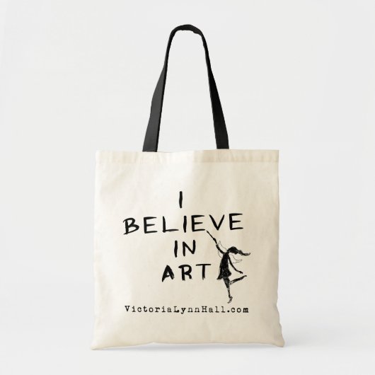 Art Fairy: Ik geloof in kunst promotiewaarde Tote Bag (Voorkant)