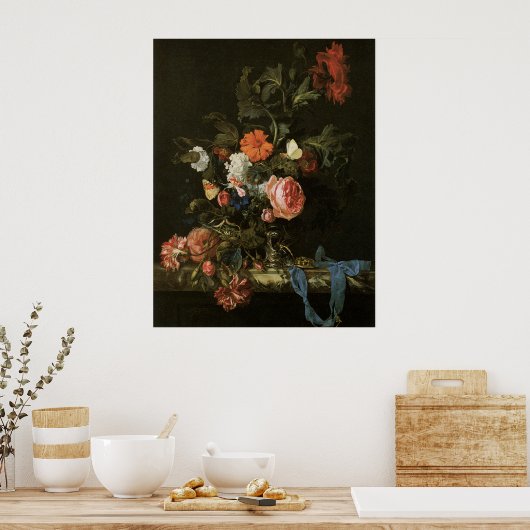 Art Floral avec affiche Rose (Cuisine)