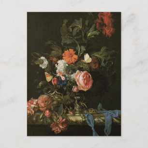 Art Floral avec carte postale Rose