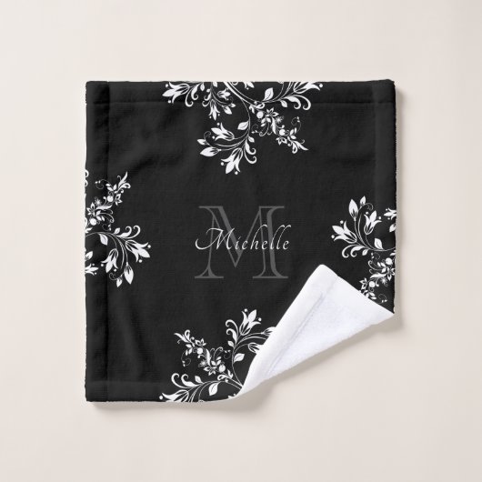 Art Floral Blanc (Gant de toilette)