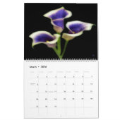 Art floral calendrier de 12 mois (Mar 2026)