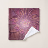 Art floral fractal moderne abstrait couleurs de ba (Gant de toilette)