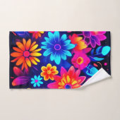 Art floral néon vibrant (Serviette à main)