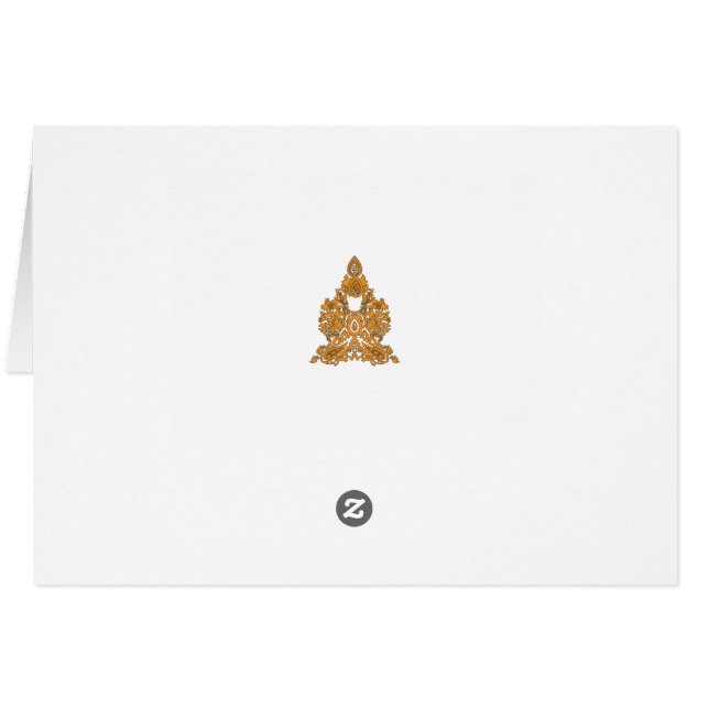 Art Floral Paisley ・ Décor Boho Orange (Dos Horizontal)