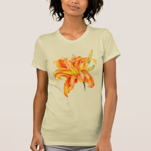 Art floral peint Daylily Hemerocallis t-shirt