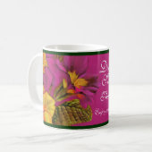 Art floral Primula "retraite Merci" nom mug (Devant gauche)