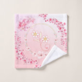 Art Floral Rose, Bénédiction Printanière (Gant de toilette)