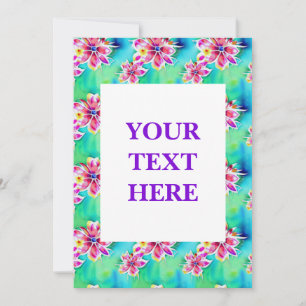 Art Floral Waterverf Uitnodiging