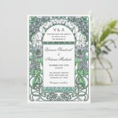 Art  Floral Wedding Invitations Kaart (Staand voorkant)