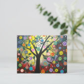 ART FOLK Arbre de couleurs par LORI EVERETT carte (Debout devant)