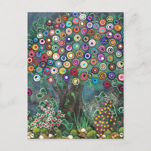 ART FOLK My Favori Tree BY LORI EVERETT carte post (Devant)