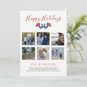 ART FOLK PHOTO DE Noël COLLAGE Cartes de voeux (Debout devant)