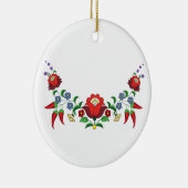 Art folklorique hongrois ornement céramique fleuri (Droite)