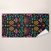 Art folklorique mexicain sans soudure motif, desig (Serviette de bain)