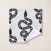 Art folklorique texturé grunge sorcière serpent no (Gant de toilette)