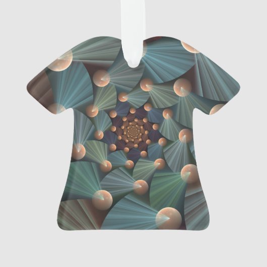 Art Fractal Abstrait Avec Profondeur Bleu Brown Ar (dos)