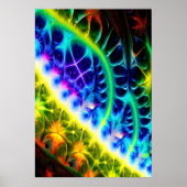 Art fractal abstrait coloré | AI Art Poster (Devant)