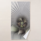 Art fractal Abstrait moderne en 3D (Serviette de bain)