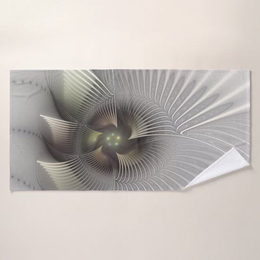 Art fractal Abstrait moderne en 3D (Serviette de bain)