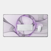 Art fractal abstrait moderne lavande gris (Clavier et souris)