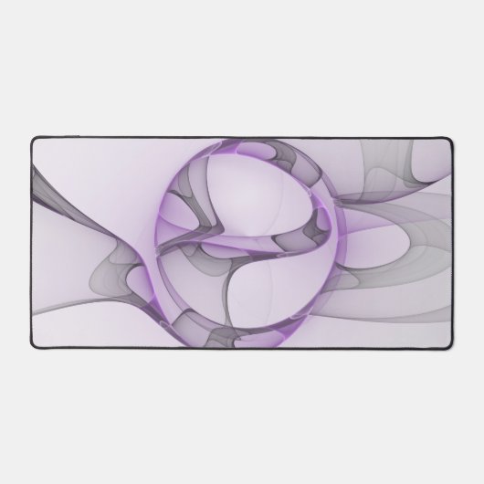 Art fractal abstrait moderne lavande gris (Recto)