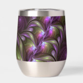 Art fractal abstrait violet pourpre kaki coloré (Arrière)