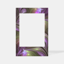 Art fractal abstrait violet pourpre kaki coloré