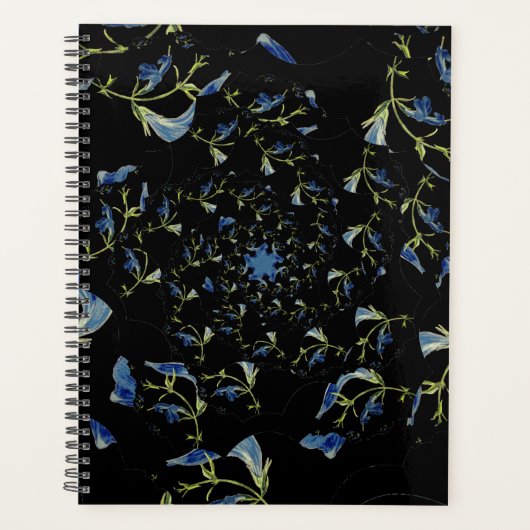 Art fractal bleu et noir Sage (Devant)