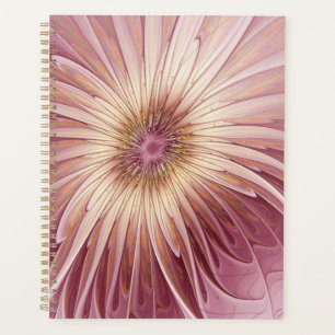 Art fractal de fleurs abstraites et nuances de bor