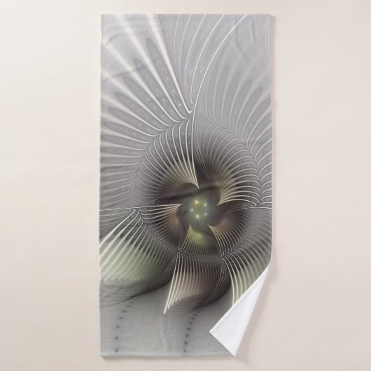 Art fractal de forme 3D abstraite moderne (Serviette de bain)