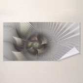 Art fractal de forme 3D abstraite moderne (Serviette de bain)