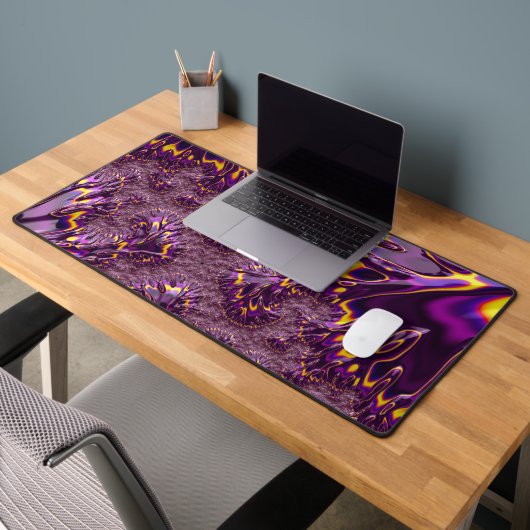 Art fractal groovy jaune violet trippy vibrant (Bureau 2)