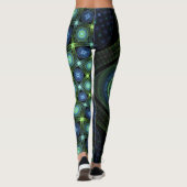 Art fractal Mandala Universe Yoga Leggings (Dos)