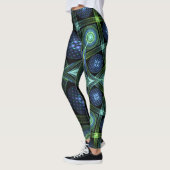 Art fractal Mandala Universe Yoga Leggings (Gauche)