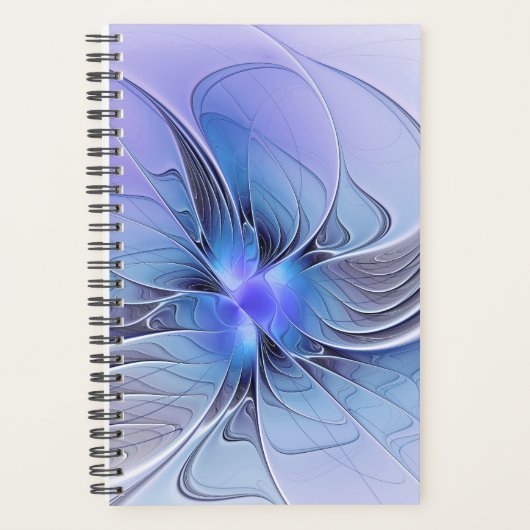 Art fractal moderne abstrait bleu lavande (Devant)