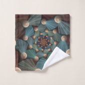 Art Fractal Moderne Avec Profondeur, Brown, Ardois (Gant de toilette)