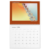 Art fractal Résumé Conception Calendrier coloré (Jan 2026)