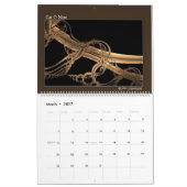 Art fractal Résumé Conception Calendrier coloré (Mar 2027)